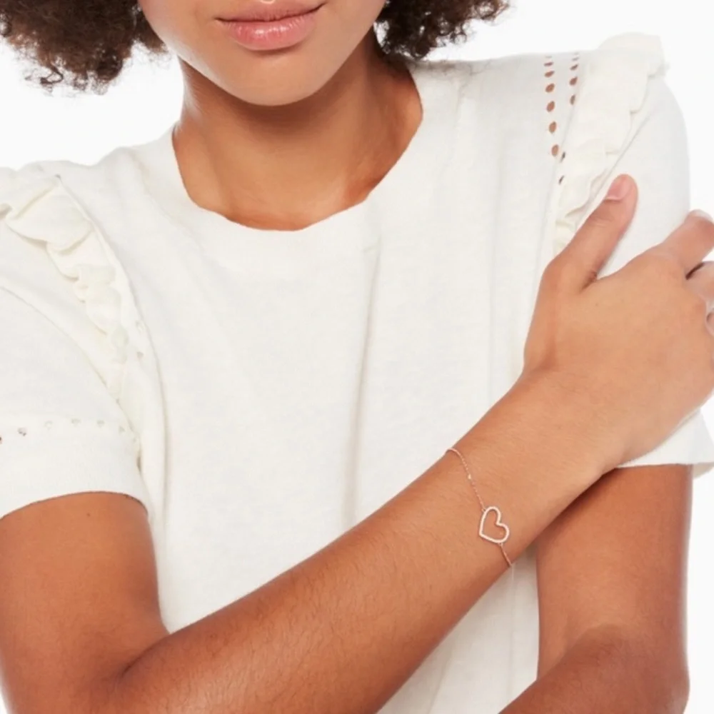 KATE SPADE • Scrunched Scallops Open Heart Bracelet - Picture 2 of 4
